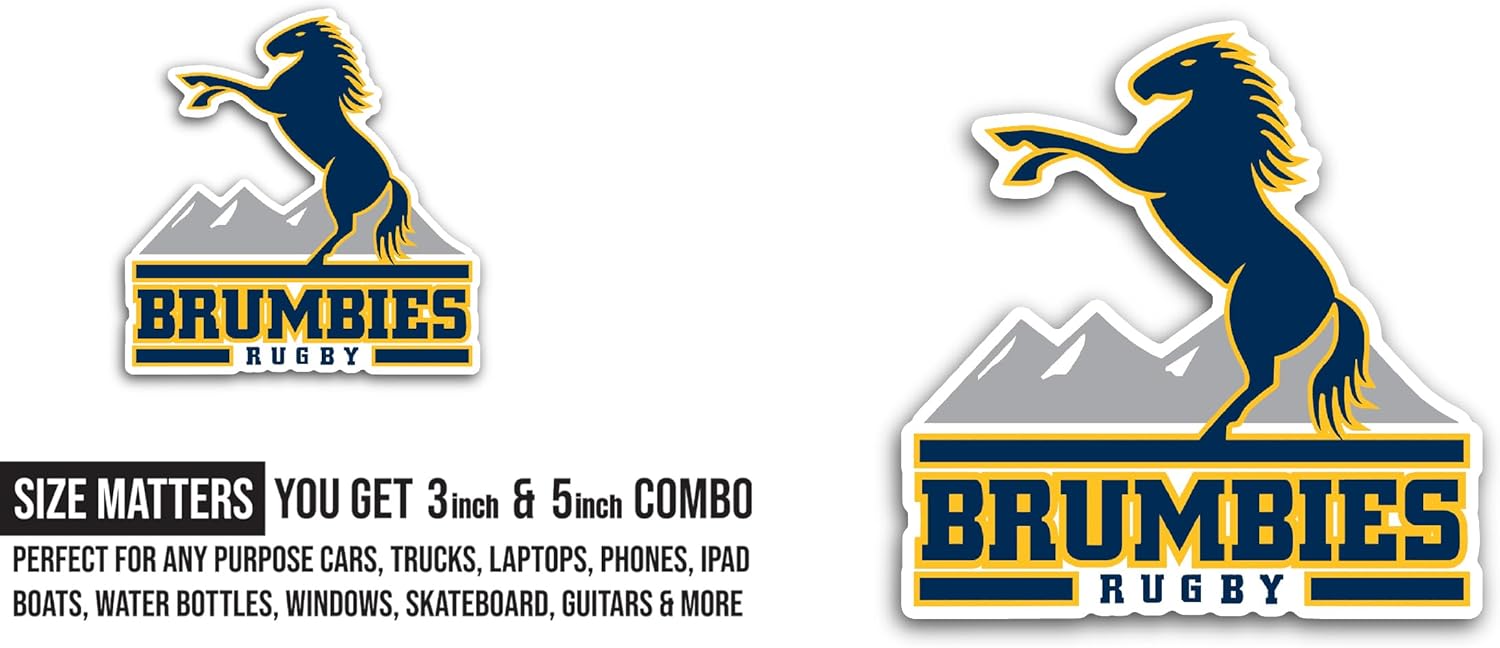 2 (Pieces) 3" and 5" Brumb1es Sticker, Waterproof Vinyl Decals for Many Purpose Like Cars, Trucks, Laptops, Phones, Windows and More
