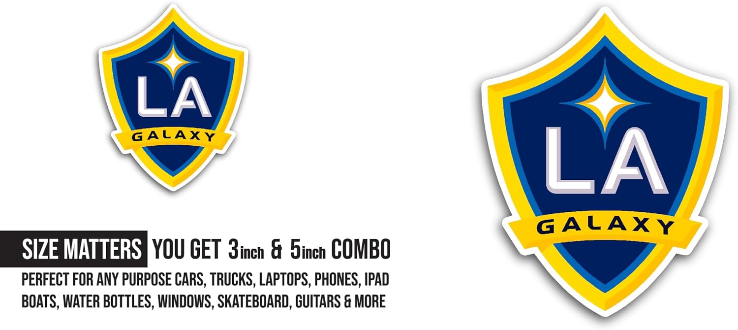2 (Pieces) 3" and 5" LA G@laxy Sticker, Waterproof Vinyl Decals for Many Purpose Like Cars, Trucks, Laptops, Phones, Windows and More
