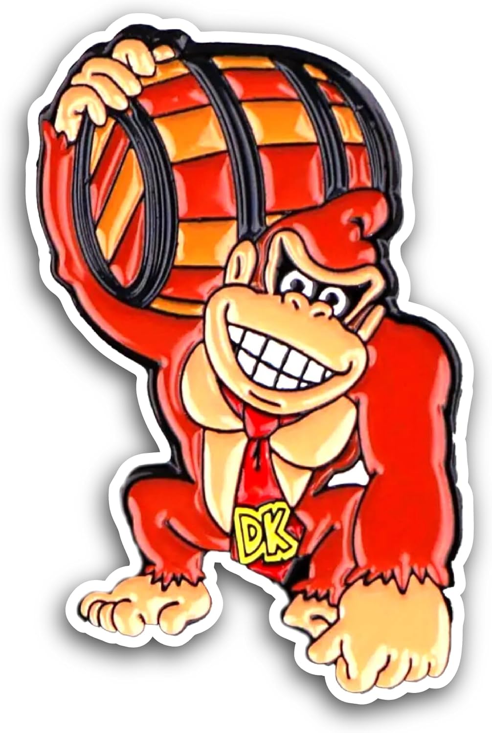 2 (Pieces) 3" and 5" Gorilla with Barrel Sticker, Waterproof Vinyl Decals for Many Purpose Like Cars, Trucks, Laptops, Phones, Windows and More