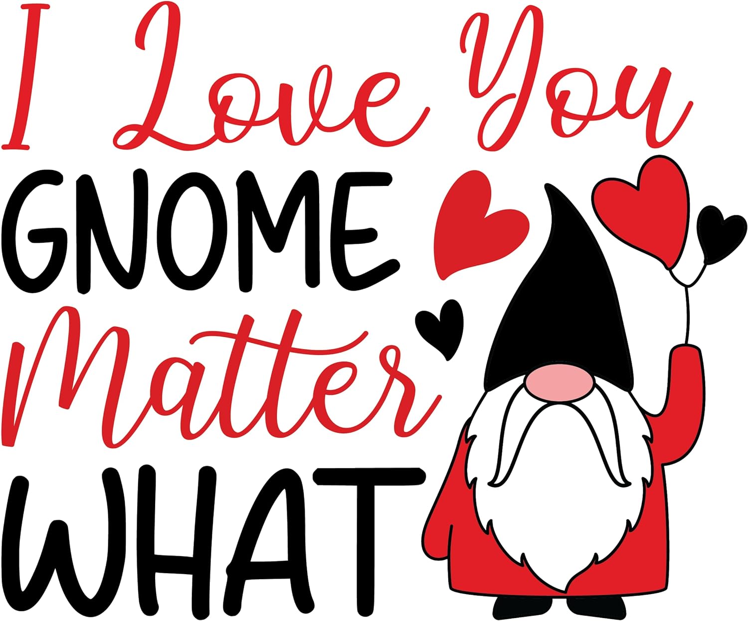 Inspirational Quote I Love You Gnome Mtter What Motivational Sticker Vinyl Decal Motivation Stickers- 5" Vinyl Sticker Waterproof