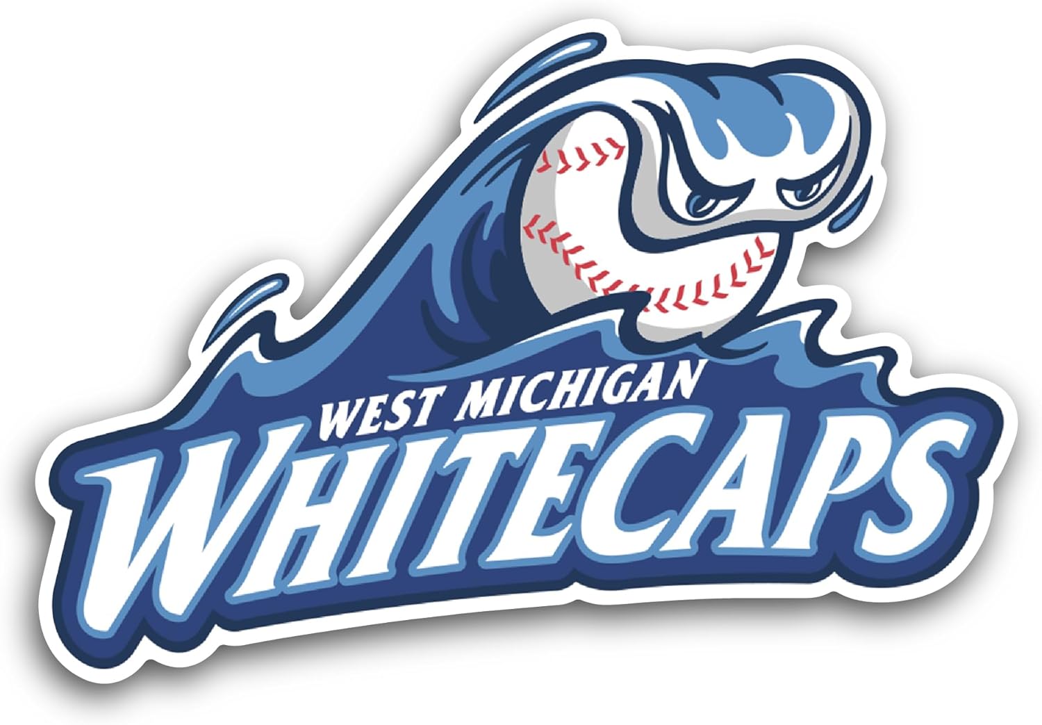 2 (Pieces) 3" and 5" Whit3caps Logo Sticker, Waterproof Vinyl Decals for Many Purpose Like Cars, Trucks, Laptops, Phones, Windows and More