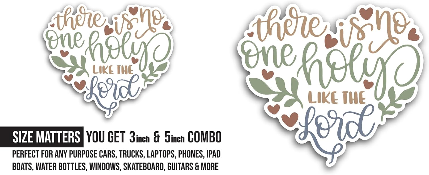 2 (Pieces) 3" and 5" There is No One Sticker, Waterproof Vinyl Decals for Many Purpose Like Cars, Trucks, Laptops, Phones, Windows and More