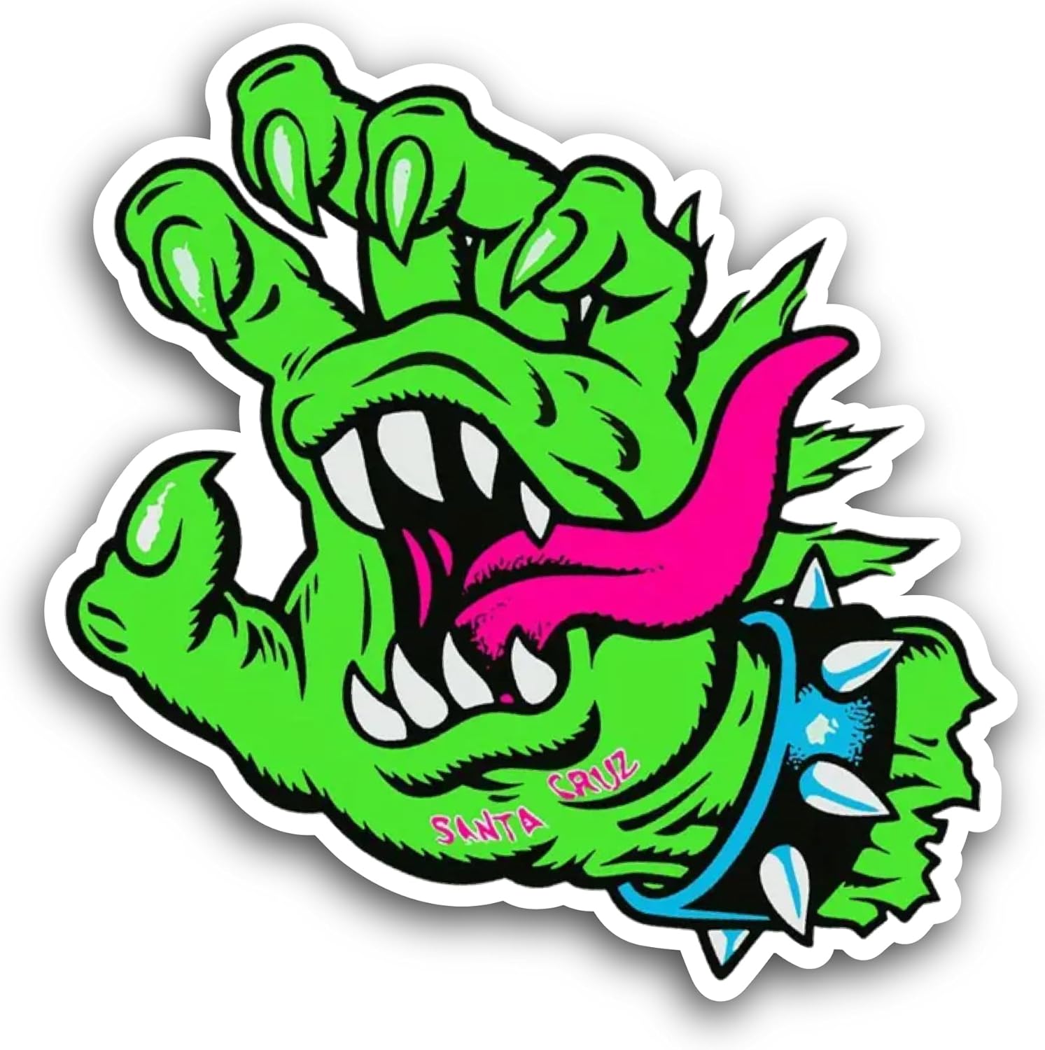 2 (Pieces) 3" and 5" Santa Cruz Meek Sticker, Waterproof Vinyl Decals for Many Purpose Like Cars, Trucks, Laptops, Phones, Windows and More