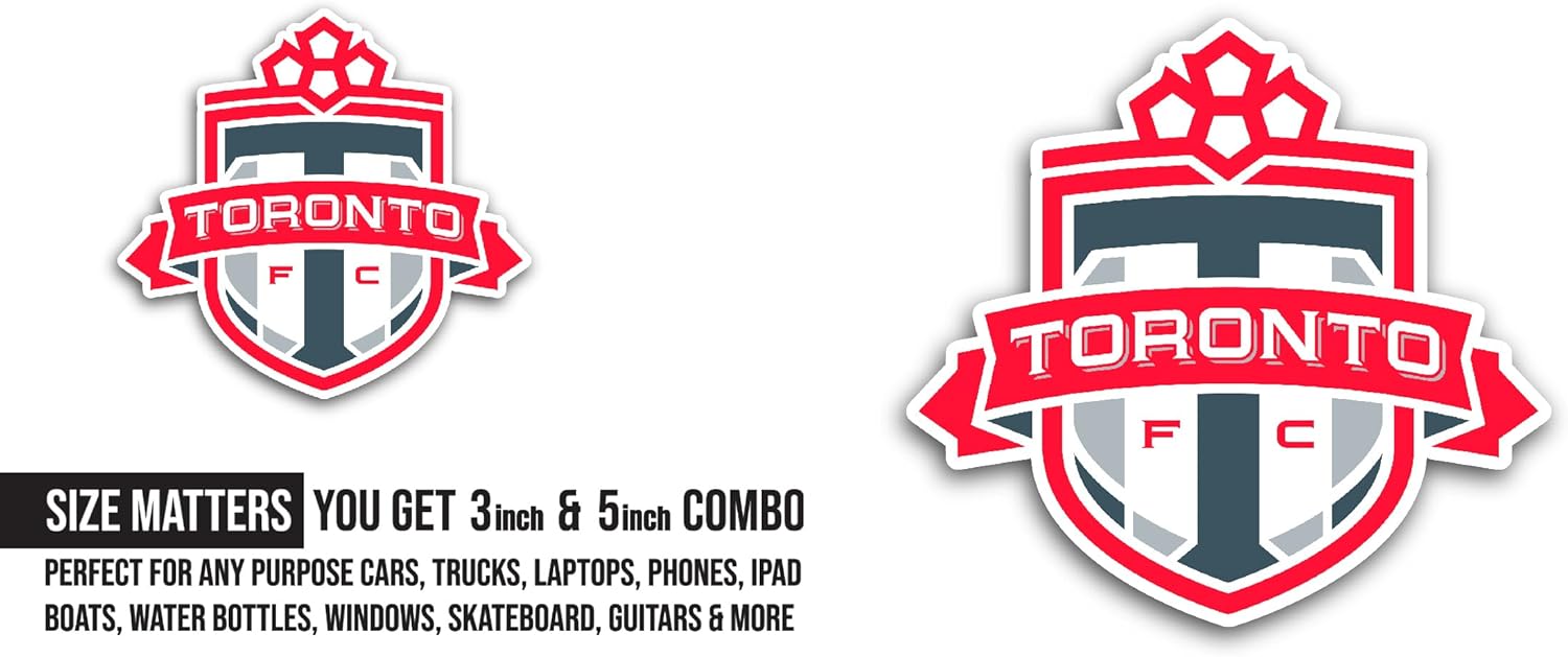 2 (Pieces) 3" and 5" Tor0nto Sticker, Waterproof Vinyl Decals for Many Purpose Like Cars, Trucks, Laptops, Phones, Windows and More