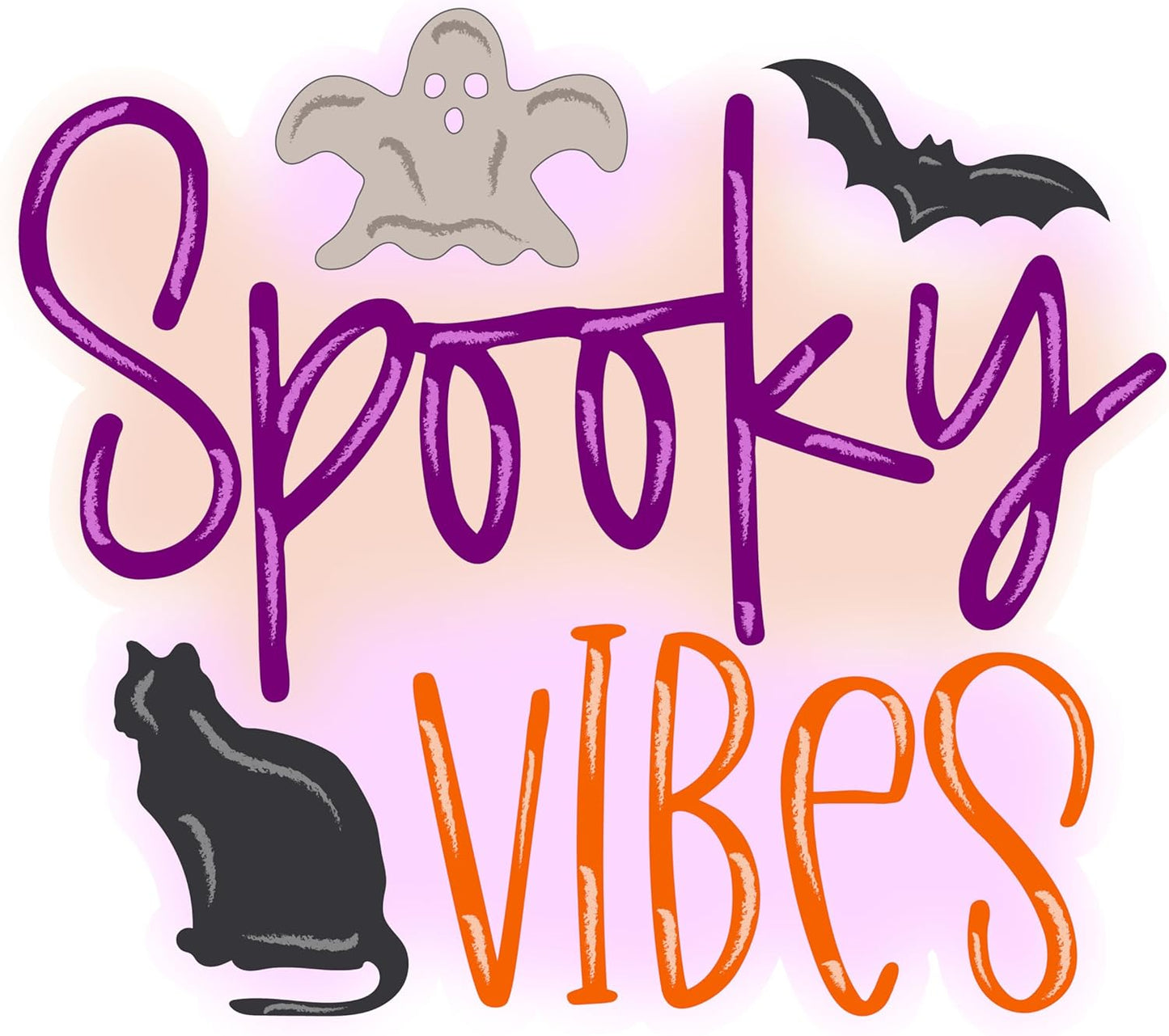 Inspirational Quote Spooky Vibes Motivational Sticker Vinyl Decal Motivation Stickers- 5" Vinyl Sticker Waterproof