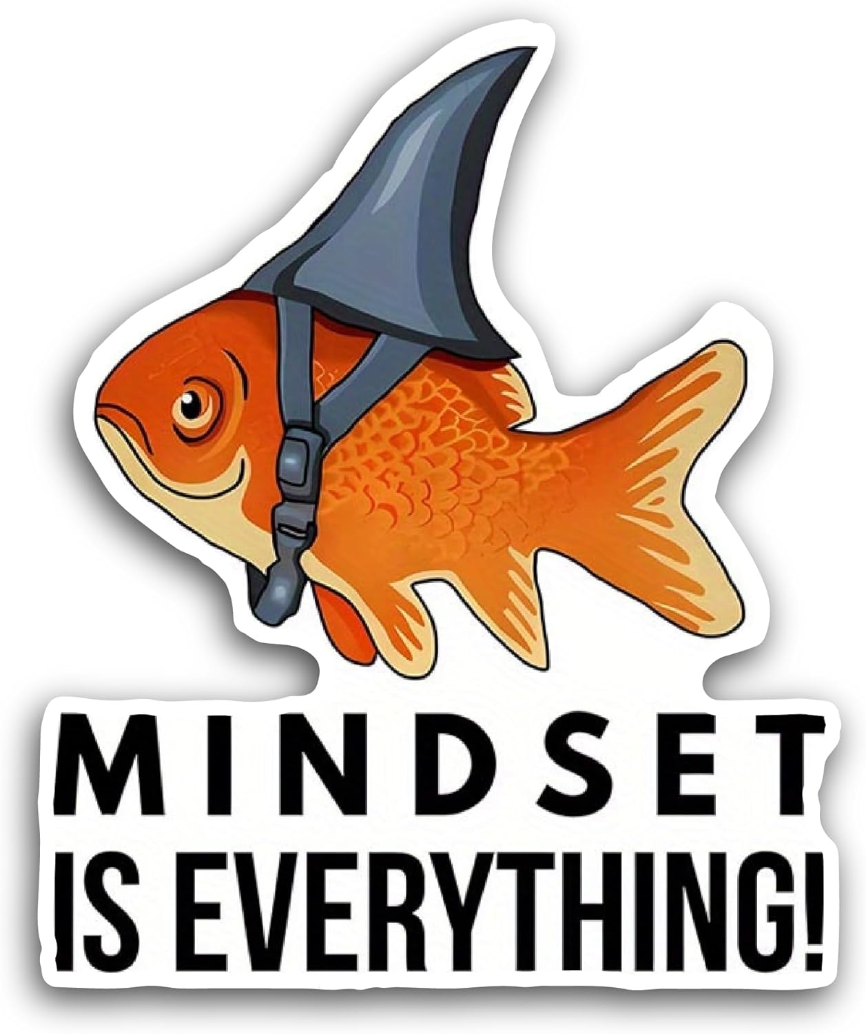 2 (Pieces) 3" and 5" Mindset is Everything Sticker, Waterproof Vinyl Decals for Many Purpose Like Cars, Trucks, Laptops, Phones, Windows and More
