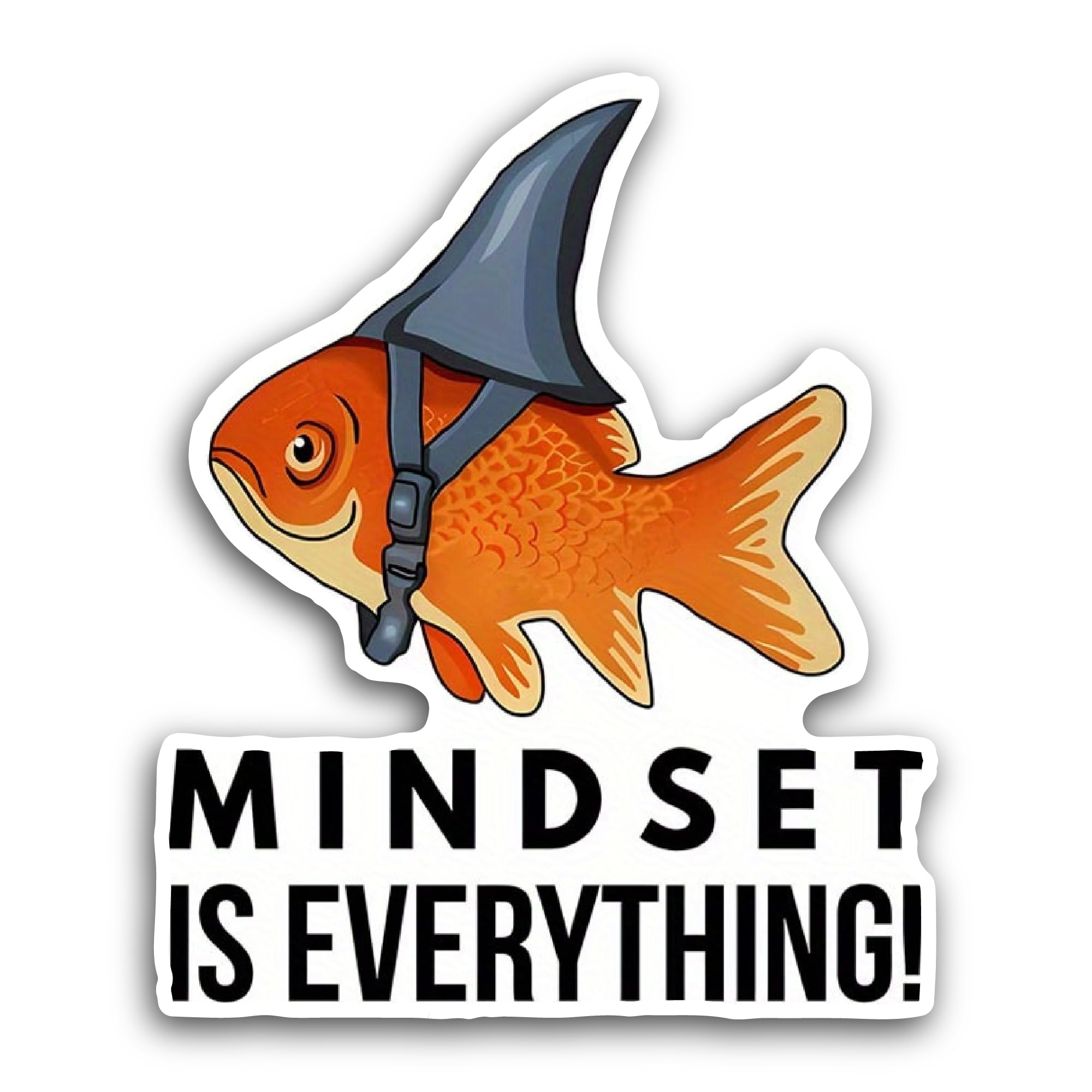 2 (Pieces) 3" and 5" Mindset is Everything Sticker, Waterproof Vinyl Decals for Many Purpose Like Ca