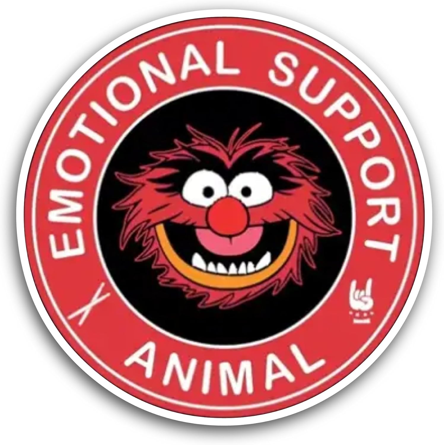 2 (Pieces) 3" and 5" Emotional Support Animal Text Sticker, Waterproof Vinyl Decals for Many Purpose Like Cars, Trucks, Laptops, Phones, Windows and More