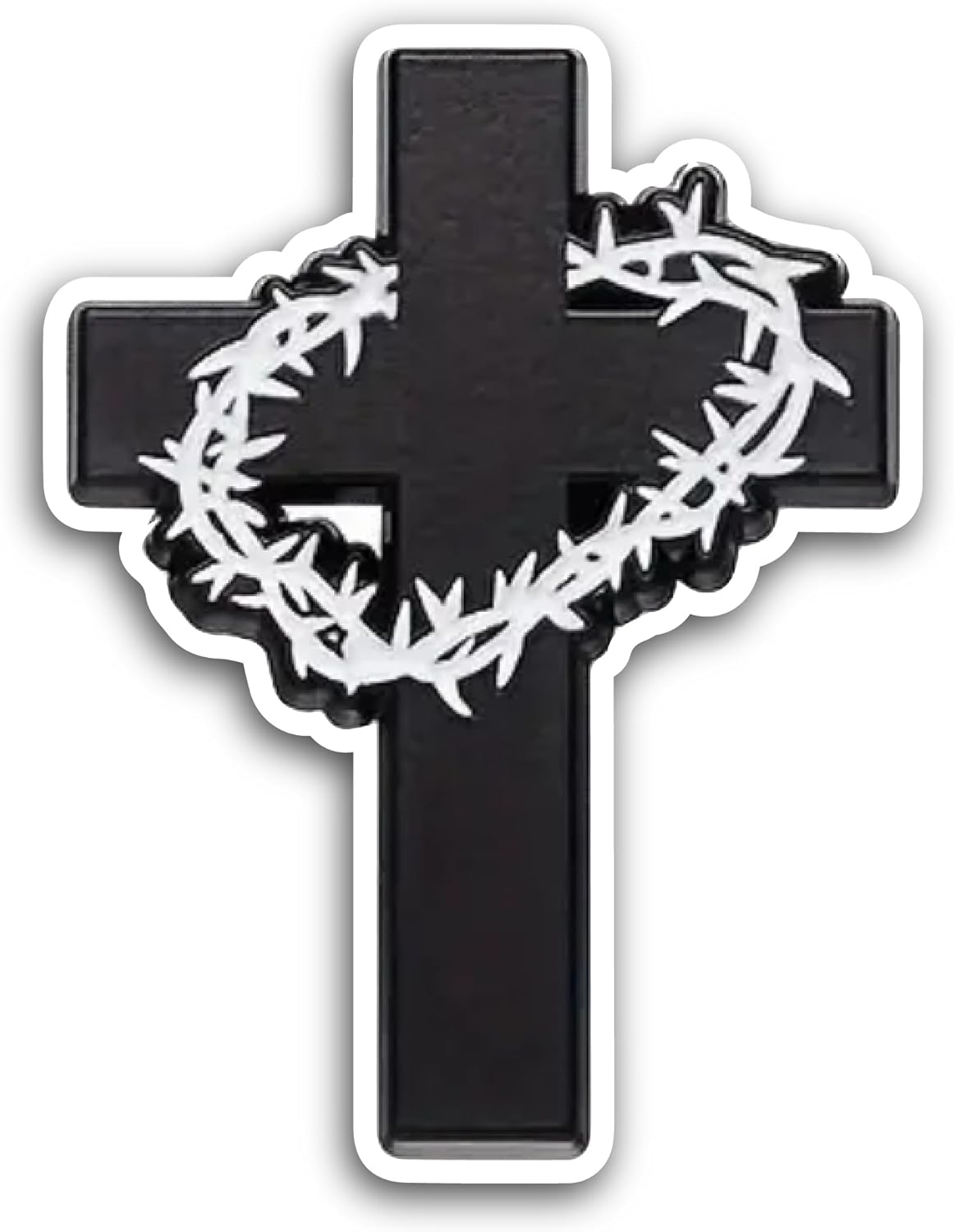 2 (Pieces) 3" and 5" Jesus Cross Sticker, Waterproof Vinyl Decals for Many Purpose Like Cars, Trucks, Laptops, Phones, Windows and More