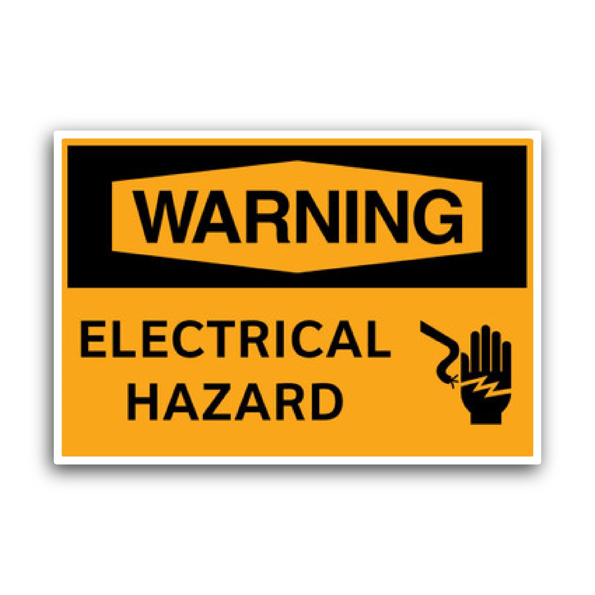 2 (Pieces) 3" and 5" Warning Sign Electrical Hazard Sticker, Waterproof Vinyl Decals for Many Purpos