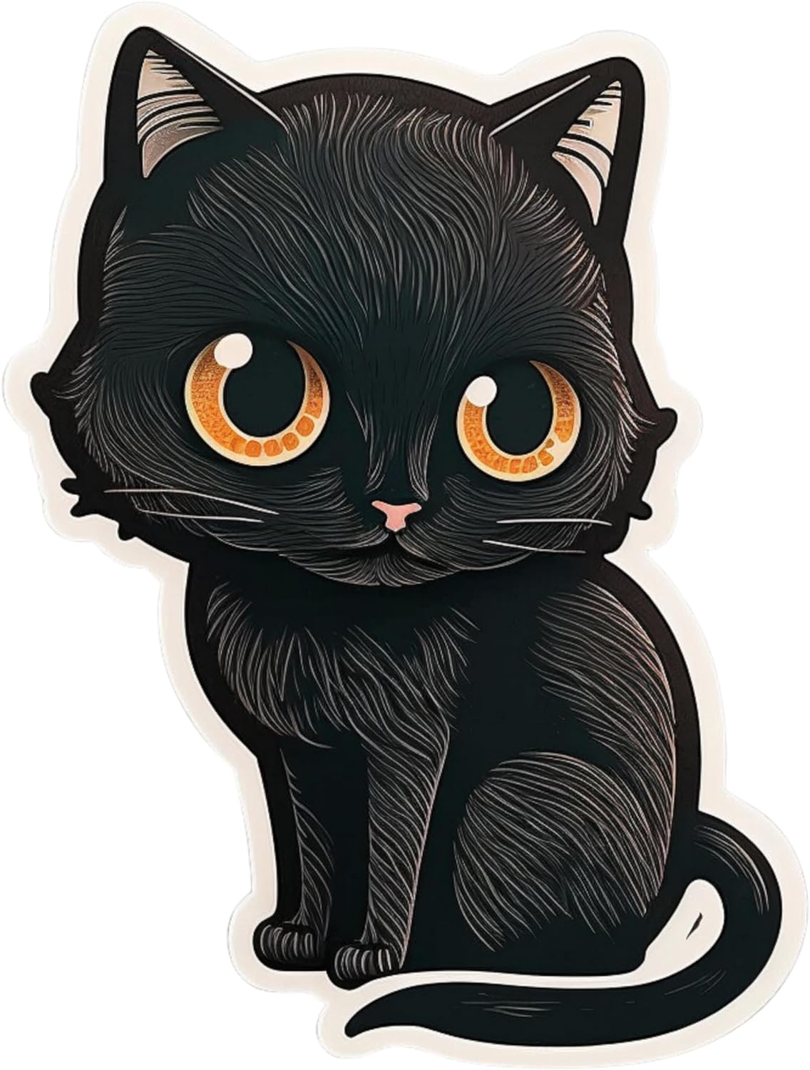 Inspirational Quote Black Cat Motivational Sticker Vinyl Decal Motivation Stickers- 5" Vinyl Sticker Waterproof