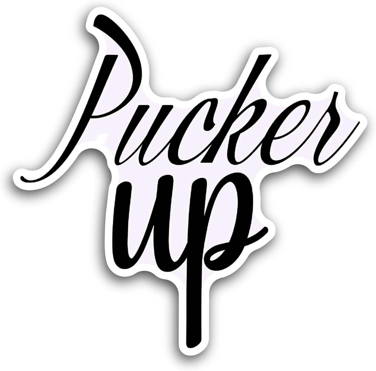 2 (Pieces) 3" and 5" Pucker Up Decal Sticker, Waterproof Vinyl Decals for Many Purpose Like Cars, Trucks, Laptops, Phones, Windows and More