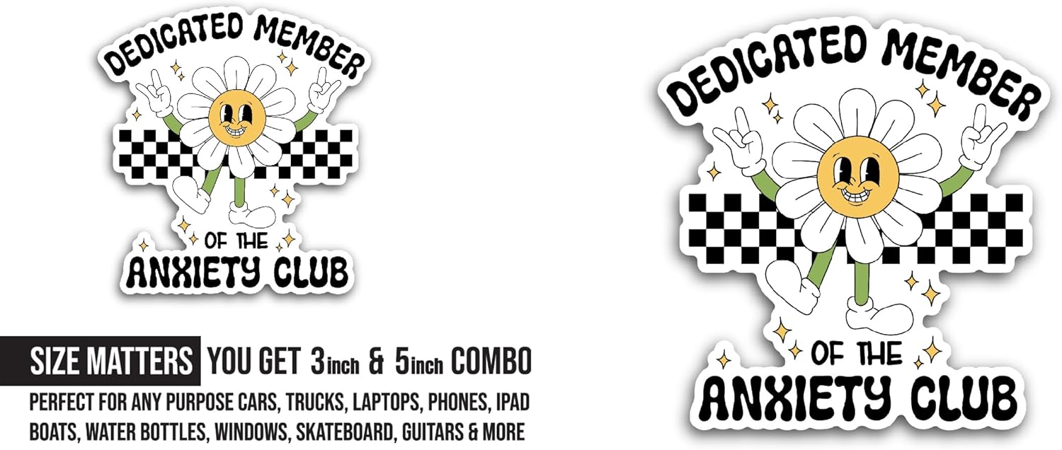 2 (Pieces) 3" and 5" Dedicated Member Sticker, Waterproof Vinyl Decals for Many Purpose Like Cars, Trucks, Laptops, Phones, Windows and More