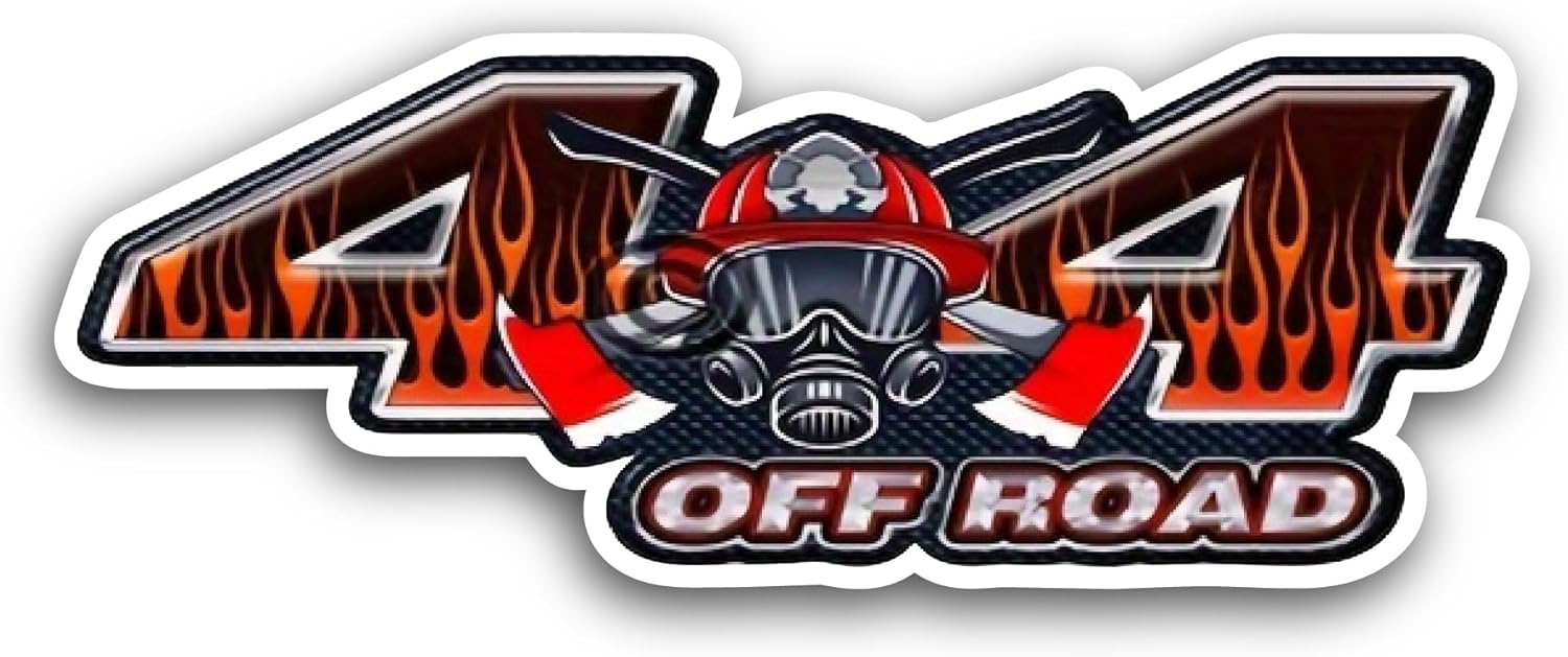 2 (Pieces) 3" and 5" Off Road Sticker, Waterproof Vinyl Decals for Many Purpose Like Cars, Trucks, Laptops, Phones, Windows and More