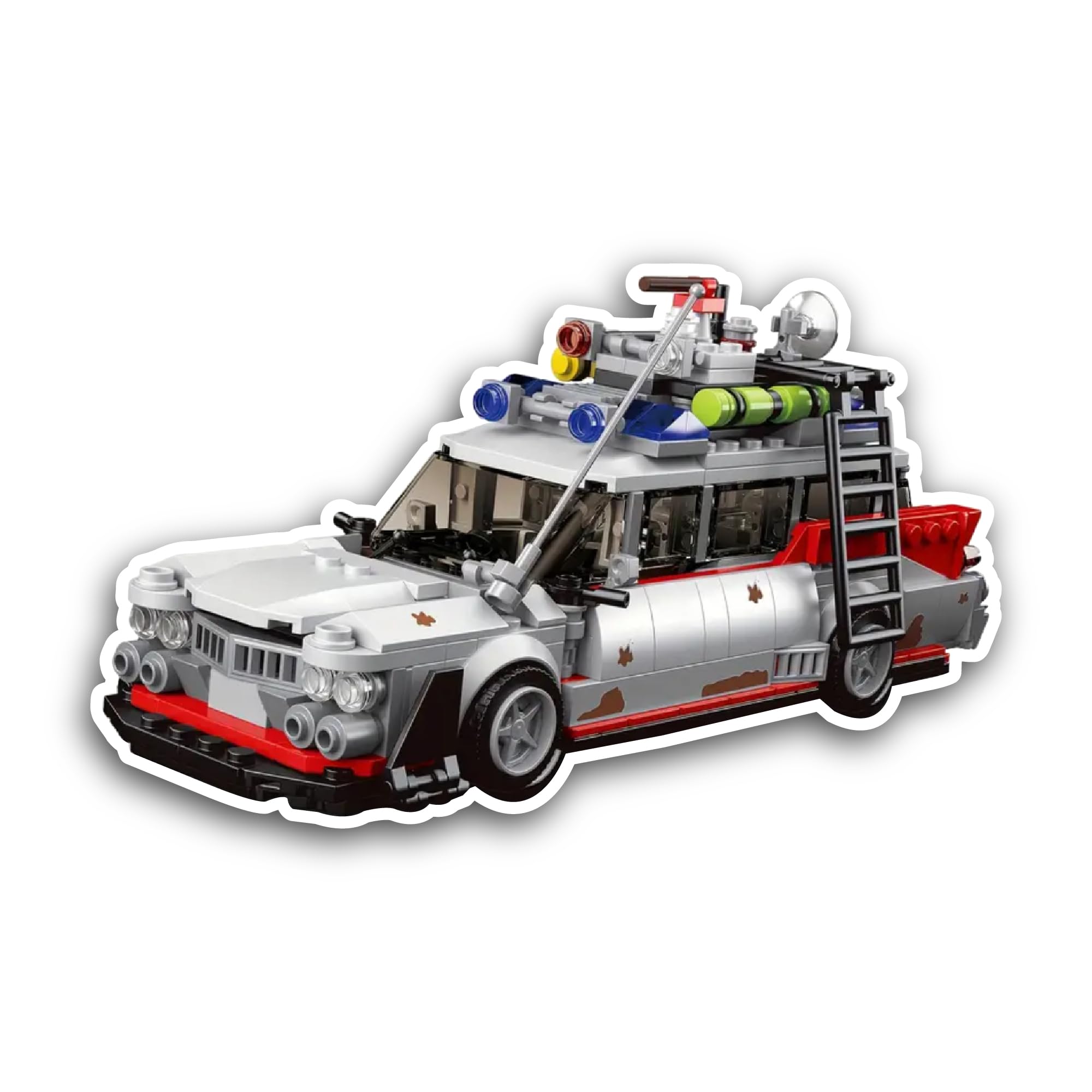 2 (Pieces) 3" and 5" Racing Car Building Set Sticker, Waterproof Vinyl Decals for Many Purpose Like 