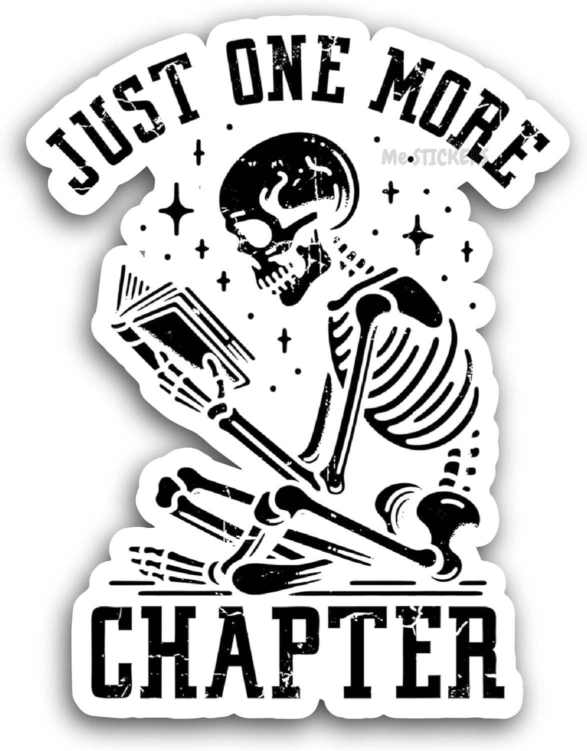2 (Pieces) 3" and 5" Just One More Chapter Sticker, Waterproof Vinyl Decals for Many Purpose Like Cars, Trucks, Laptops, Phones, Windows and More