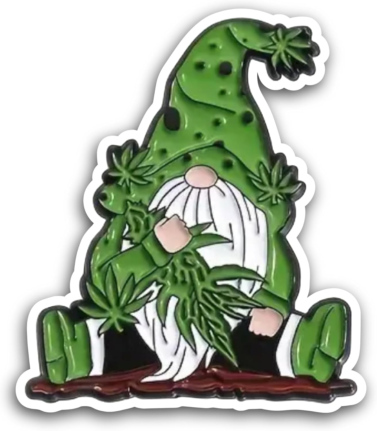 2 (Pieces) 3" and 5" Garden Gnome Sticker, Waterproof Vinyl Decals for Many Purpose Like Cars, Trucks, Laptops, Phones, Windows and More