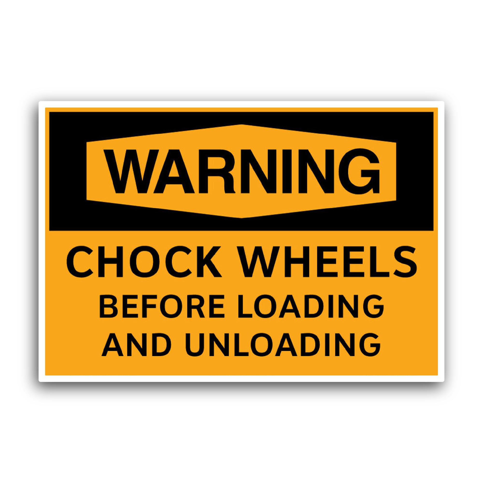2 (Pieces) 3" and 5" Warning Chock Wheels Sticker, Waterproof Vinyl Decals for Many Purpose Like Car