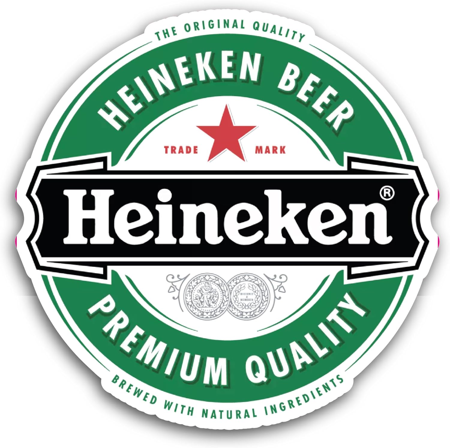 2 (Pieces) 3" and 5" Beer Sticker, Waterproof Vinyl Decals for Many Purpose Like Cars, Trucks, Laptops, Phones, Windows and More