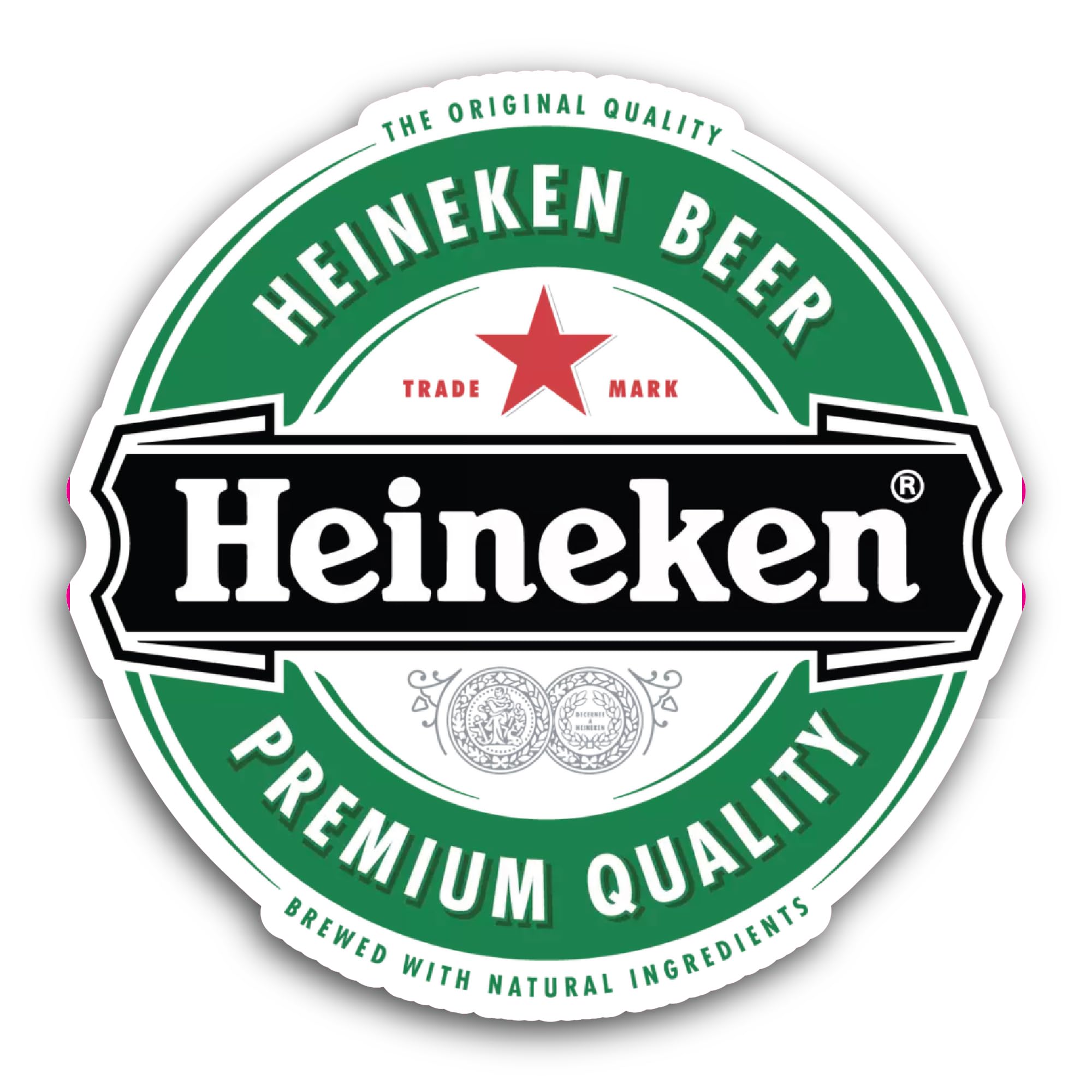 2 (Pieces) 3" and 5" Beer Sticker, Waterproof Vinyl Decals for Many Purpose Like Cars, Trucks, Lapto