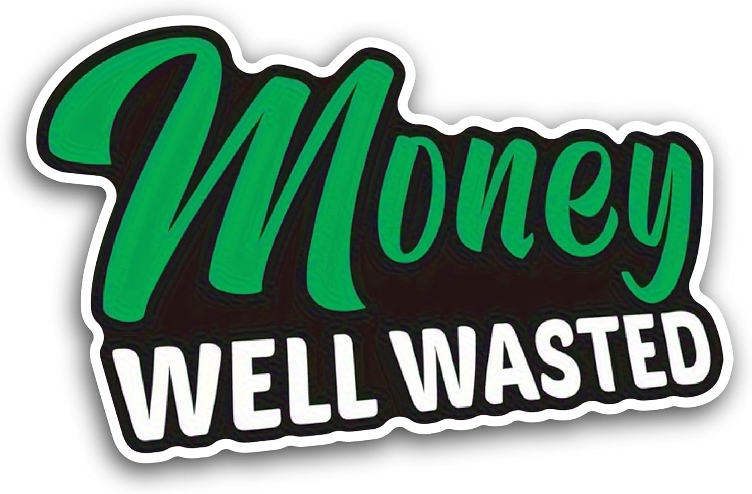 2 (Pieces) 3" and 5" Money Sticker, Waterproof Vinyl Decals for Many Purpose Like Cars, Trucks, Laptops, Phones, Windows and More