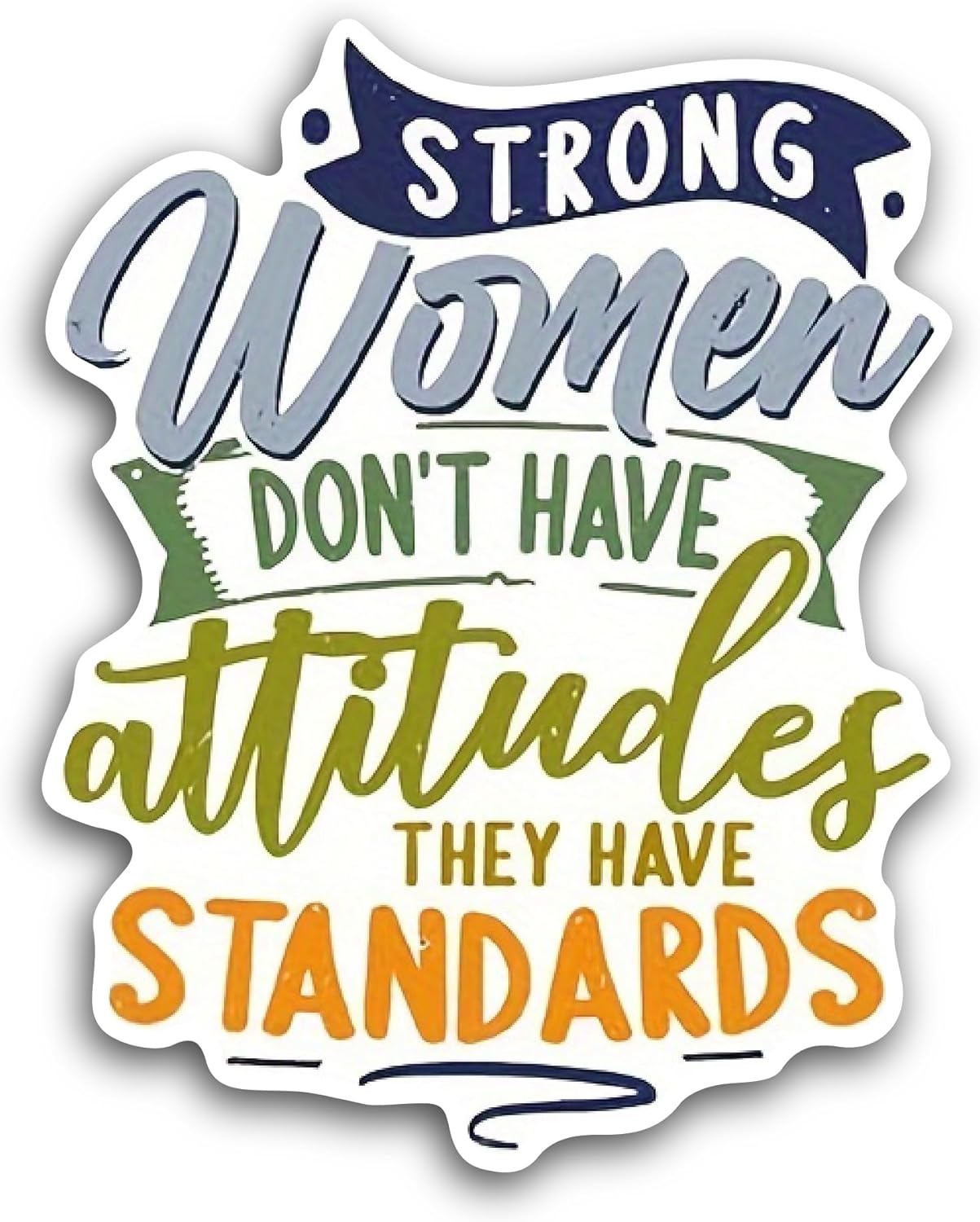 2 (Pieces) 3" and 5" Strong Women Sticker, Waterproof Vinyl Decals for Many Purpose Like Cars, Trucks, Laptops, Phones, Windows and More