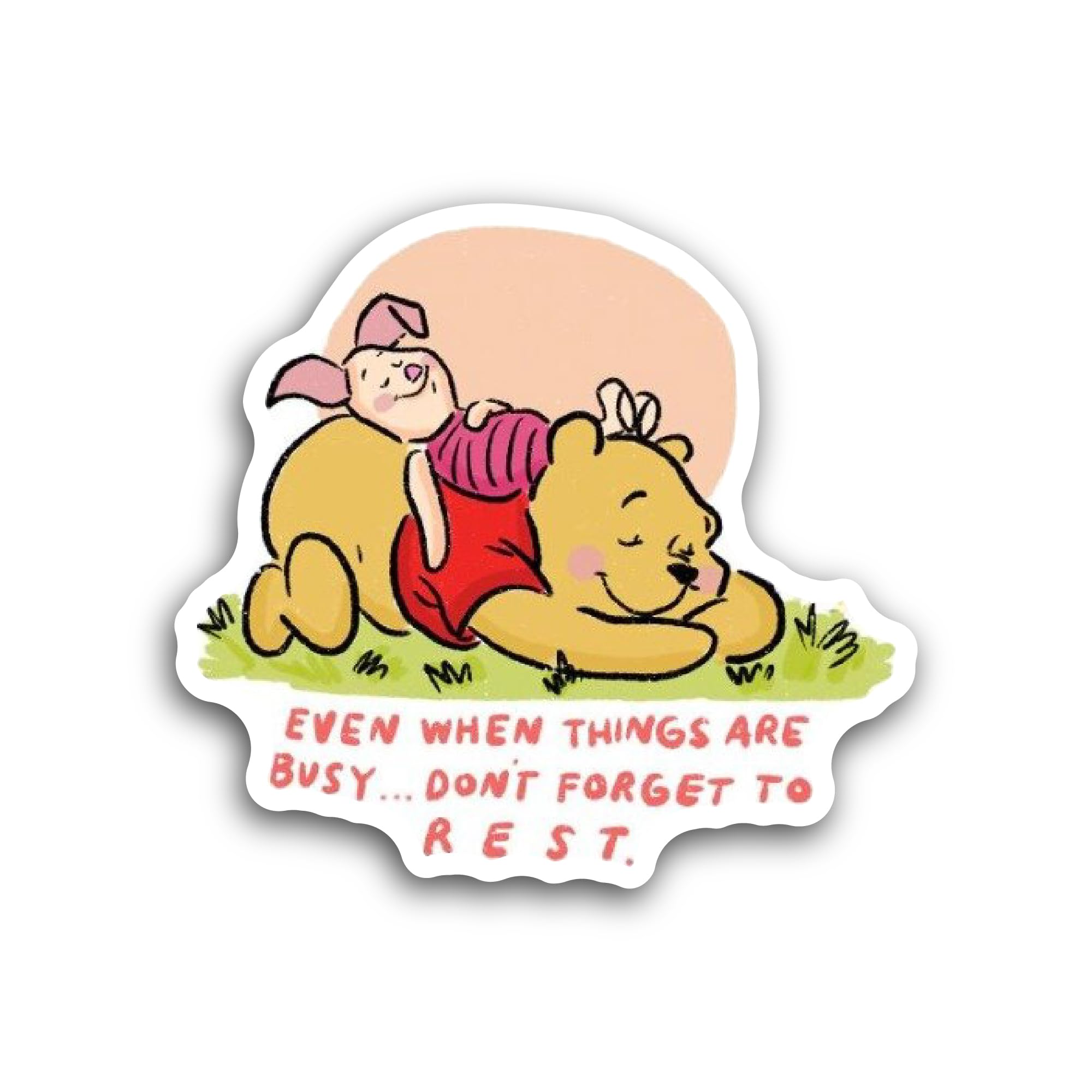2 (Pieces) 3" and 5" Even When Things are Busy Text Sticker, Waterproof Vinyl Decals for Many Purpos