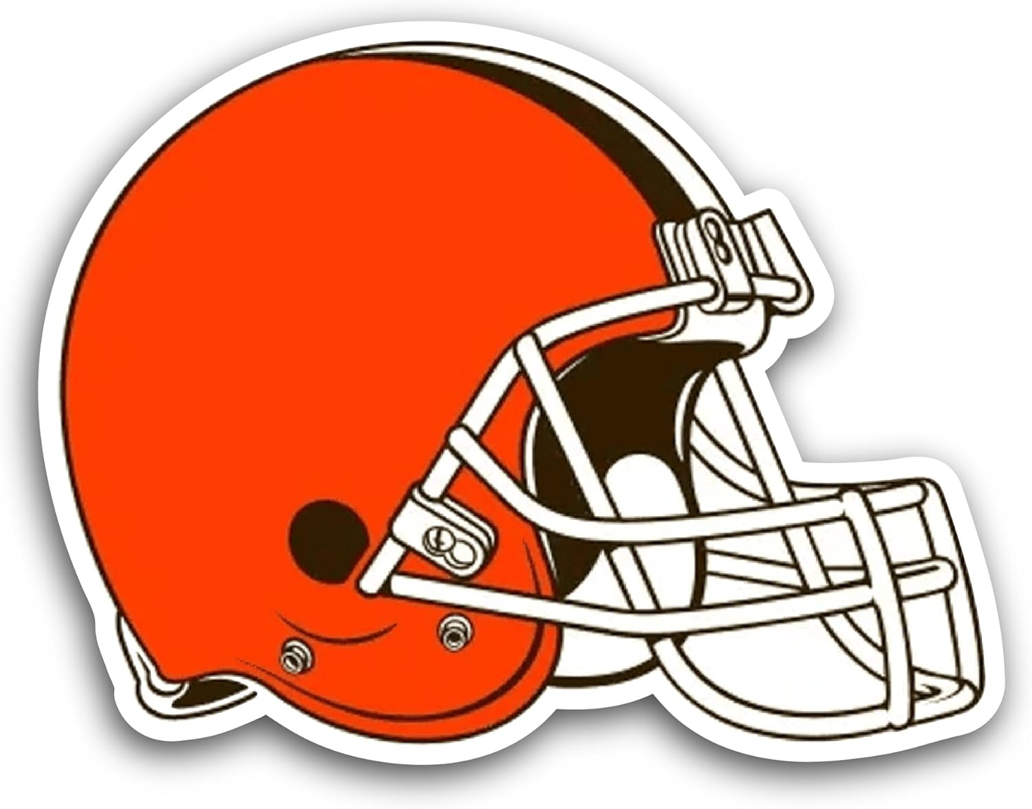 2 (Pieces) 3" and 5" Cleveland Br0wns Decal Sticker, Waterproof Vinyl Decals for Many Purpose Like Cars, Trucks, Laptops, Phones, Windows and More