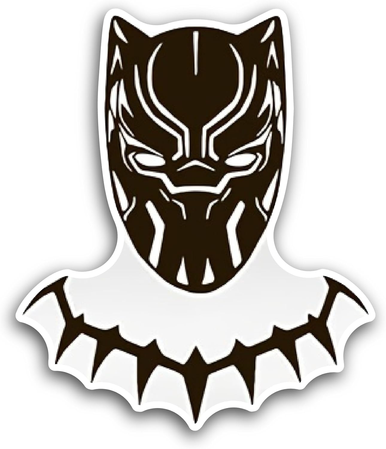 2 (Pieces) 3" and 5" Black Panther Cartoon Sticker, Waterproof Vinyl Decals for Many Purpose Like Cars, Trucks, Laptops, Phones, Windows and More