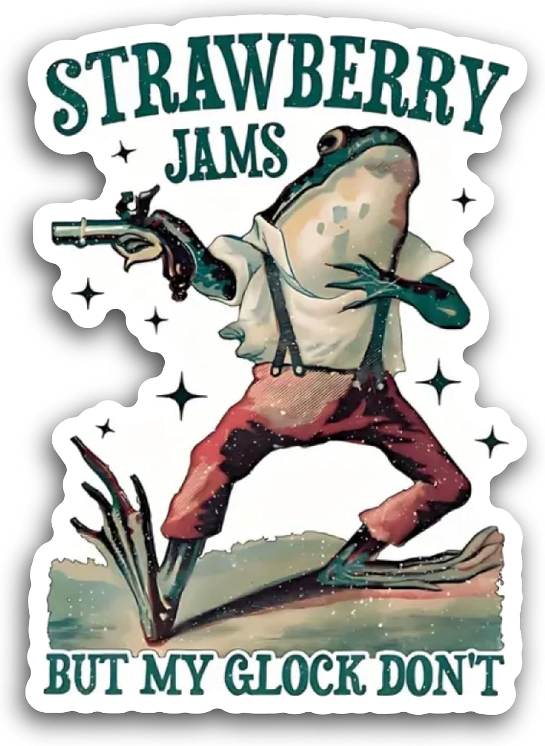 2 (Pieces) 3" and 5" Strawberry Jams Sticker, Waterproof Vinyl Decals for Many Purpose Like Cars, Trucks, Laptops, Phones, Windows and More