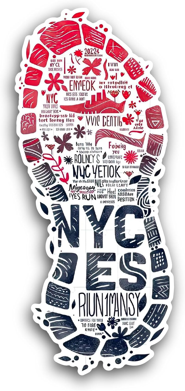 2 (Pieces) 3" and 5" NYC Sport Shoe Sticker, Waterproof Vinyl Decals for Many Purpose Like Cars, Trucks, Laptops, Phones, Windows and More