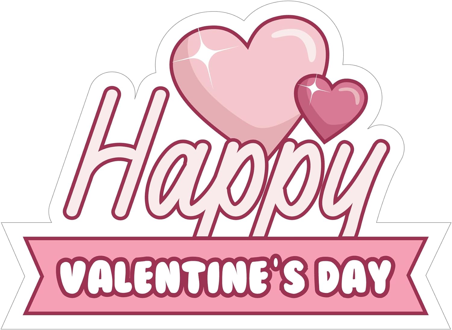 Inspirational Quote Happpy Valentines Day Motivational Sticker Vinyl Decal Motivation Stickers- 5" Vinyl Sticker Waterproof