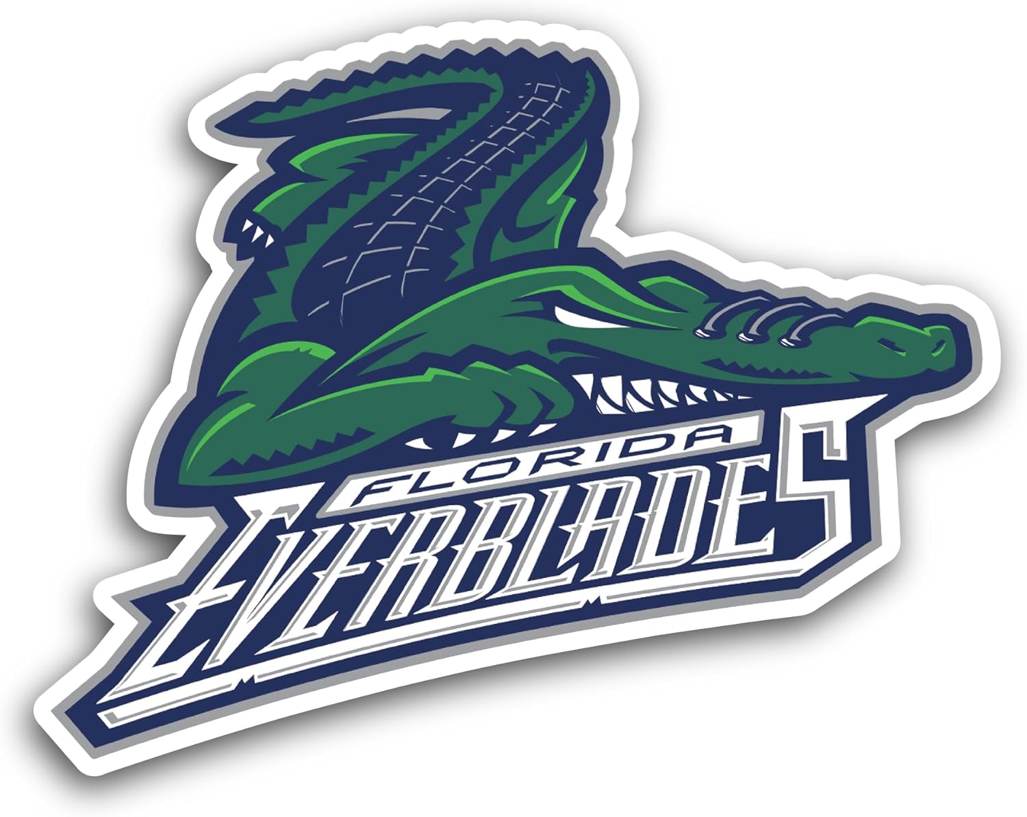 2 (Pieces) 3" and 5" Florida Everbl@des Sticker, Waterproof Vinyl Decals for Many Purpose Like Cars, Trucks, Laptops, Phones, Windows and More