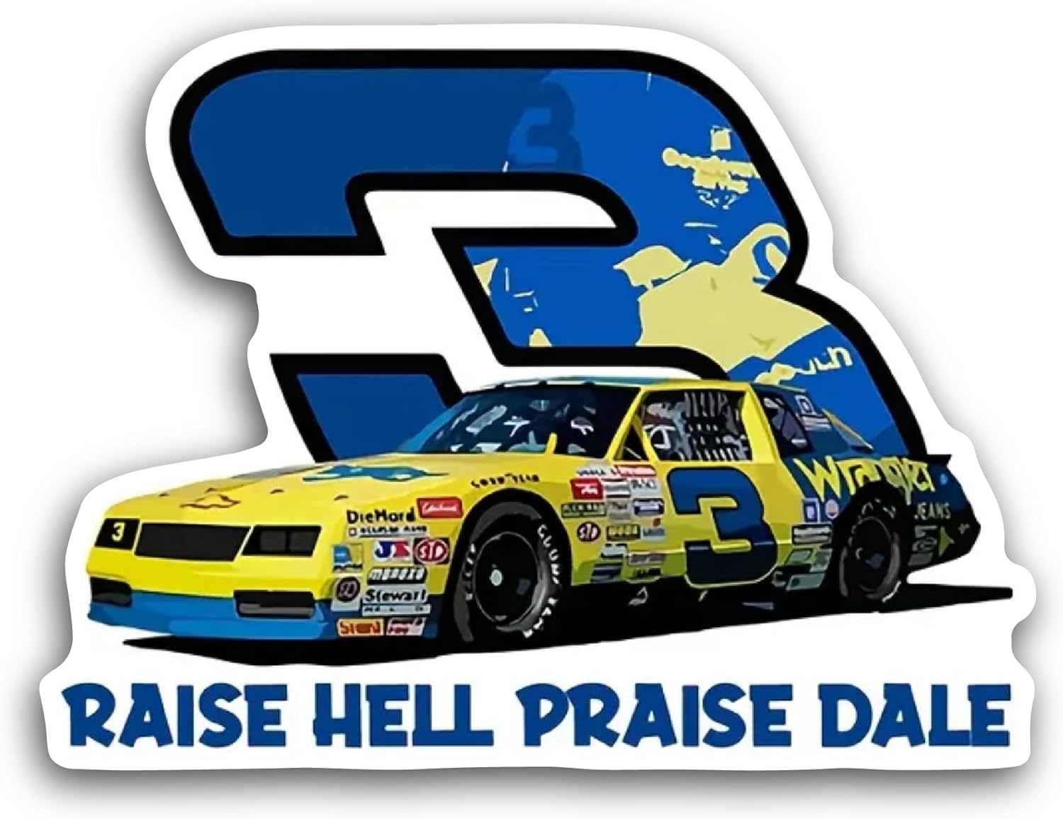 2 (Pieces) 3" and 5" Raise Hell Text Sticker, Waterproof Vinyl Decals for Many Purpose Like Cars, Trucks, Laptops, Phones, Windows and More