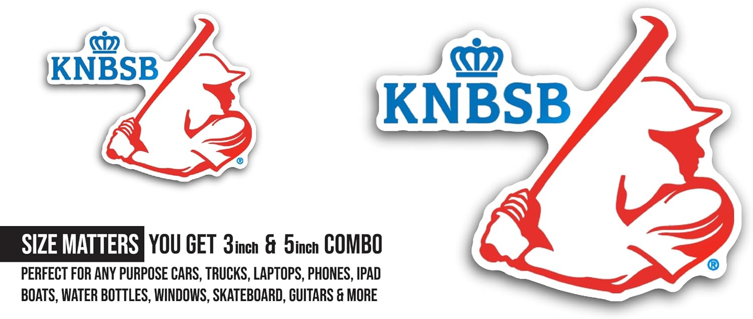 2 (Pieces) 3" and 5" KNBSB Sticker, Waterproof Vinyl Decals for Many Purpose Like Cars, Trucks, Laptops, Phones, Windows and More