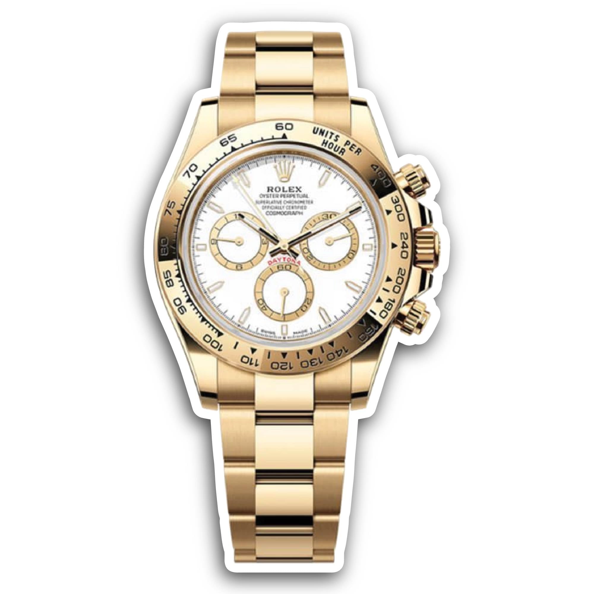 2 (Pieces) 3" and 5" Golden Watch Sticker, Waterproof Vinyl Decals for Many Purpose Like Cars, Truck