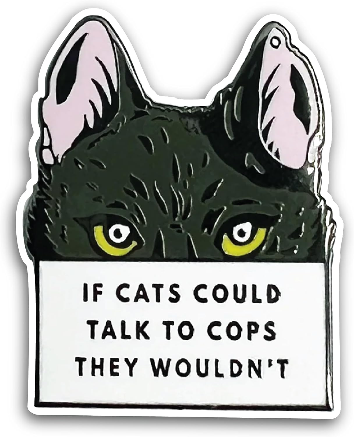 2 (Pieces) 3" and 5" If Cats Could Talk to Cops Sticker, Waterproof Vinyl Decals for Many Purpose Like Cars, Trucks, Laptops, Phones, Windows and More