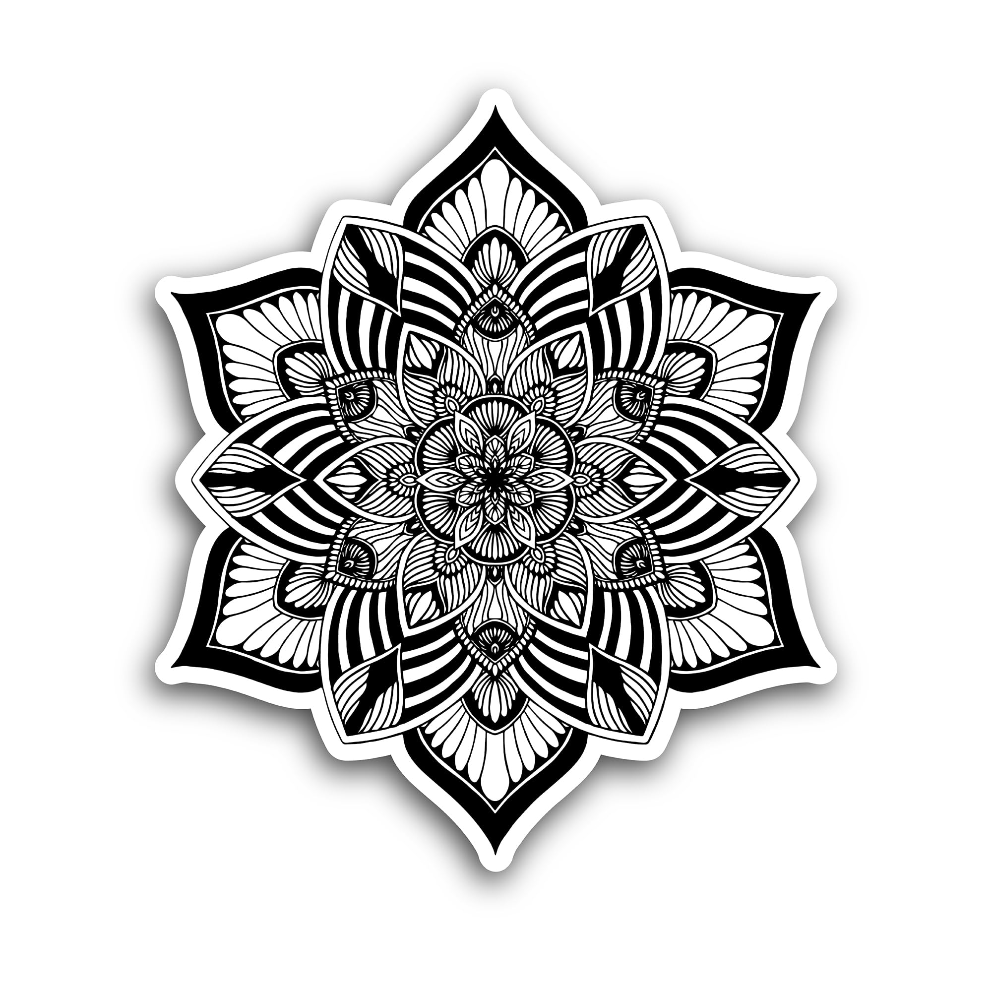2 (Pieces) 3" and 5" Mandala Sticker, Waterproof Vinyl Decals for Many Purpose Like Cars, Trucks, La