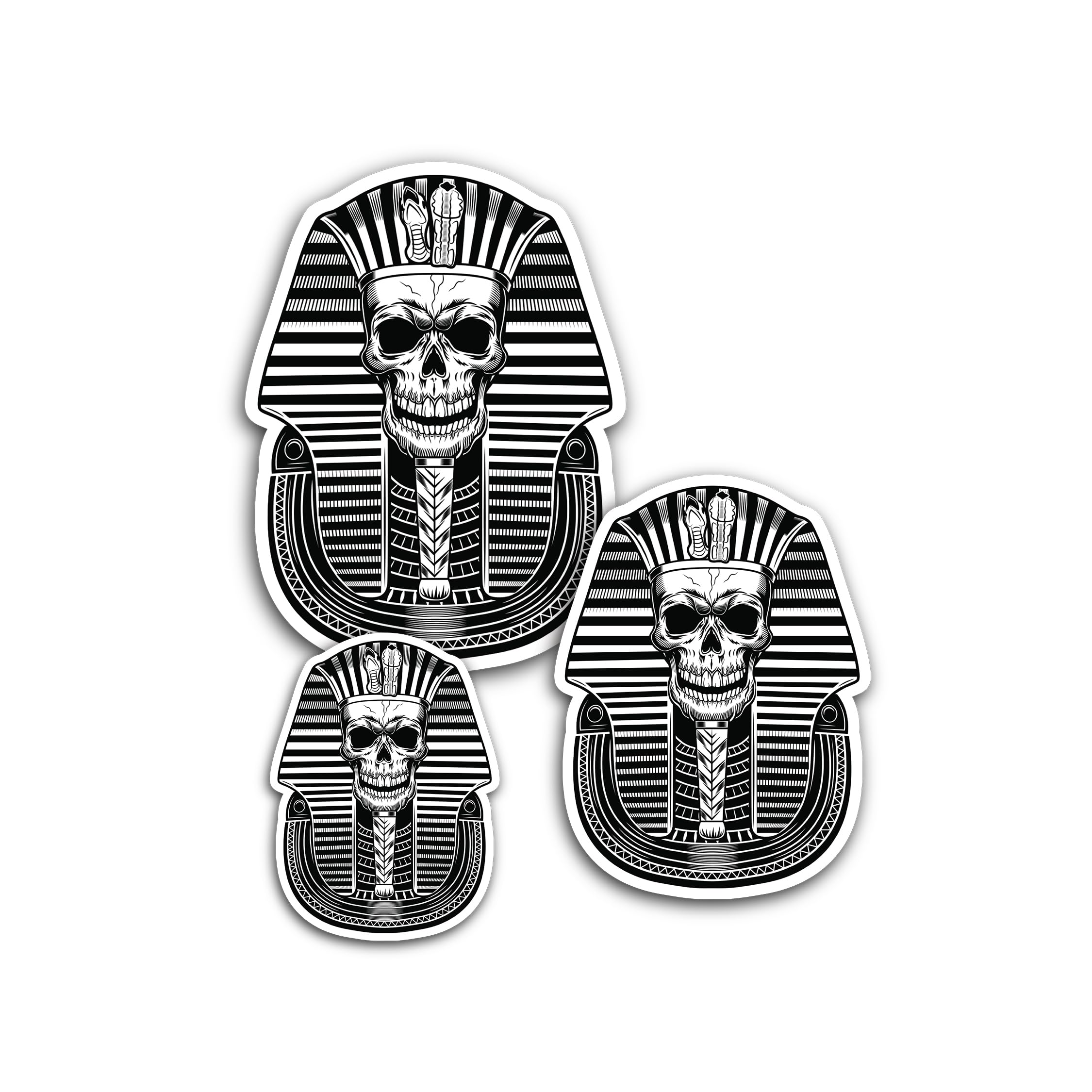 2 (Pieces) 3" and 5" Rising Sun Rock On Hand Sticker, Waterproof Vinyl Decals for Many Purpose Like 