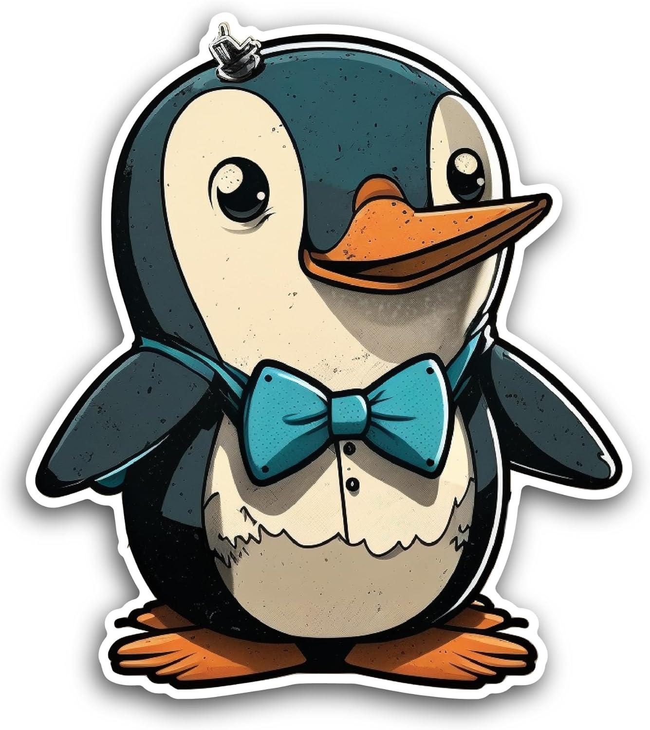 2 (Pieces) 3" and 5" Penguin Sticker, Waterproof Vinyl Decals for Many Purpose Like Cars, Trucks, Laptops, Phones, Windows and More