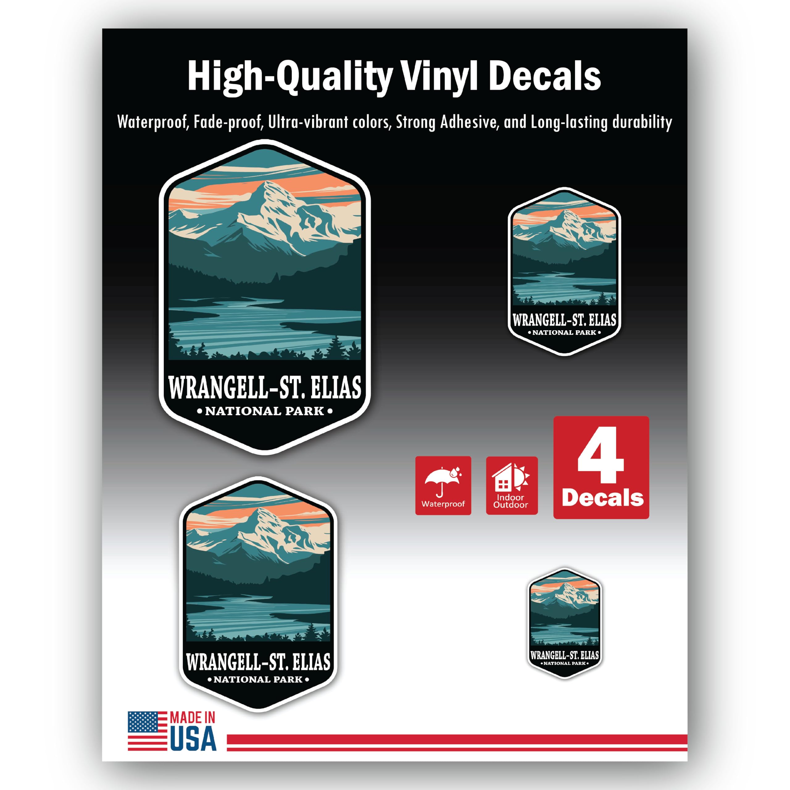 2 (Pieces) 3" and 5" Stickers n Decals Never Give Up - Motivational Sticker Vinyl Decal Sticker, Wat