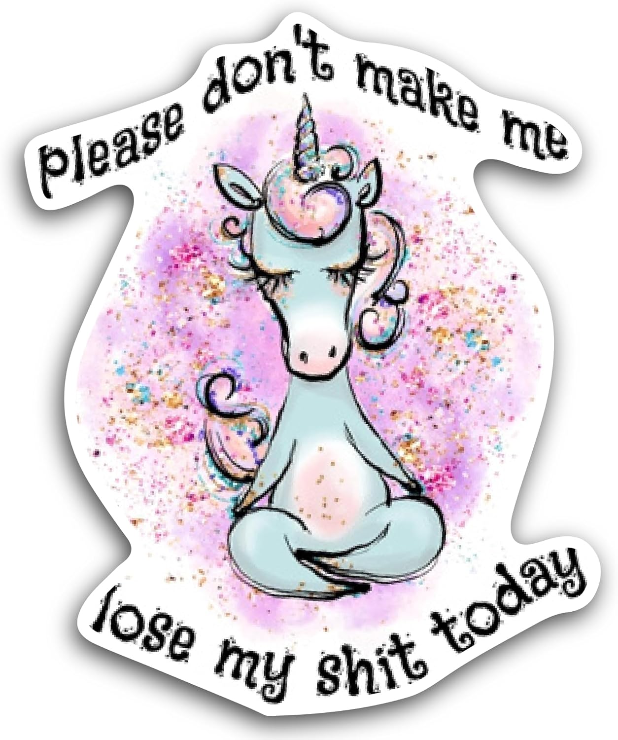 2 (Pieces) 3" and 5" Please Don't Make Me Sticker, Waterproof Vinyl Decals for Many Purpose Like Cars, Trucks, Laptops, Phones, Windows and More