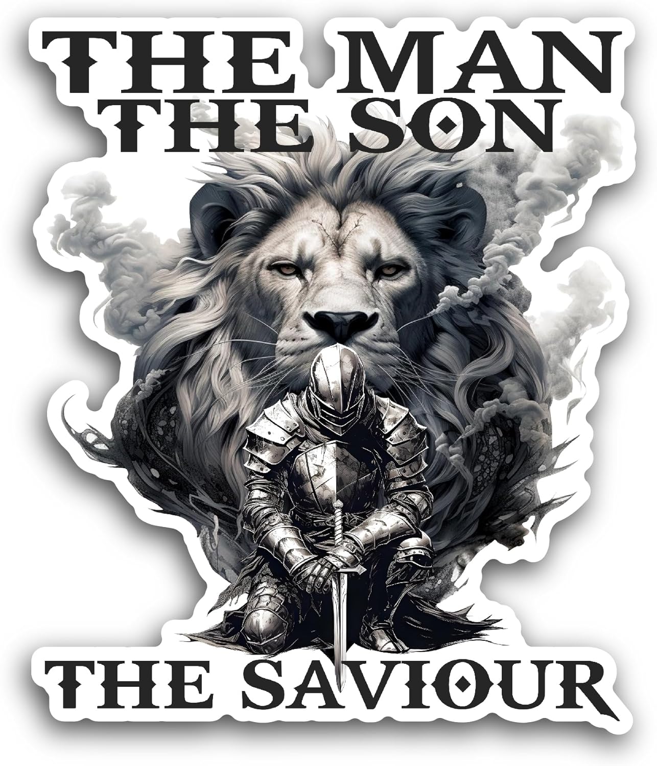 2 (Pieces) 3" and 5" The Man The Son Sticker, Waterproof Vinyl Decals for Many Purpose Like Cars, Trucks, Laptops, Phones, Windows and More