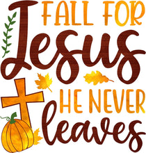 Inspirational Quote Fall For Jesus He Never Leaves Beautiful Style Motivational Sticker Vinyl Decal Motivation Stickers- 5