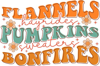 Inspirational Quote Flannels Hayrides Pumpkins Sweaters Bonfires Motivational Sticker Vinyl Decal Motivation Stickers- 5