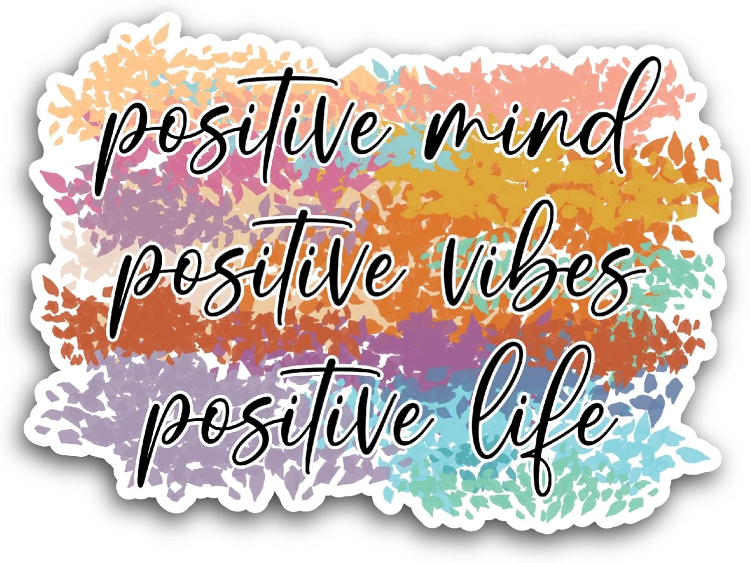 2 (Pieces) 3" and 5" Positive Mind Sticker, Waterproof Vinyl Decals for Many Purpose Like Cars, Trucks, Laptops, Phones, Windows and More