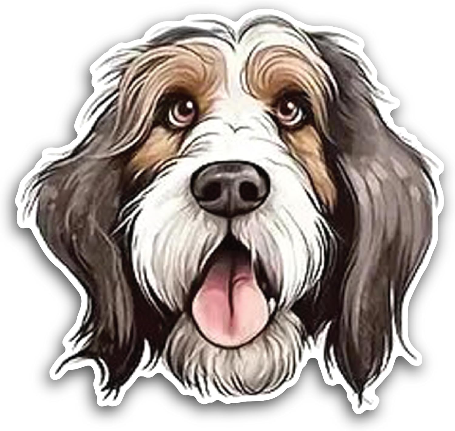 2 (Pieces) 3" and 5" Dog Staring at me Decal Sticker, Waterproof Vinyl Decals for Many Purpose Like Cars, Trucks, Laptops, Phones, Windows and More