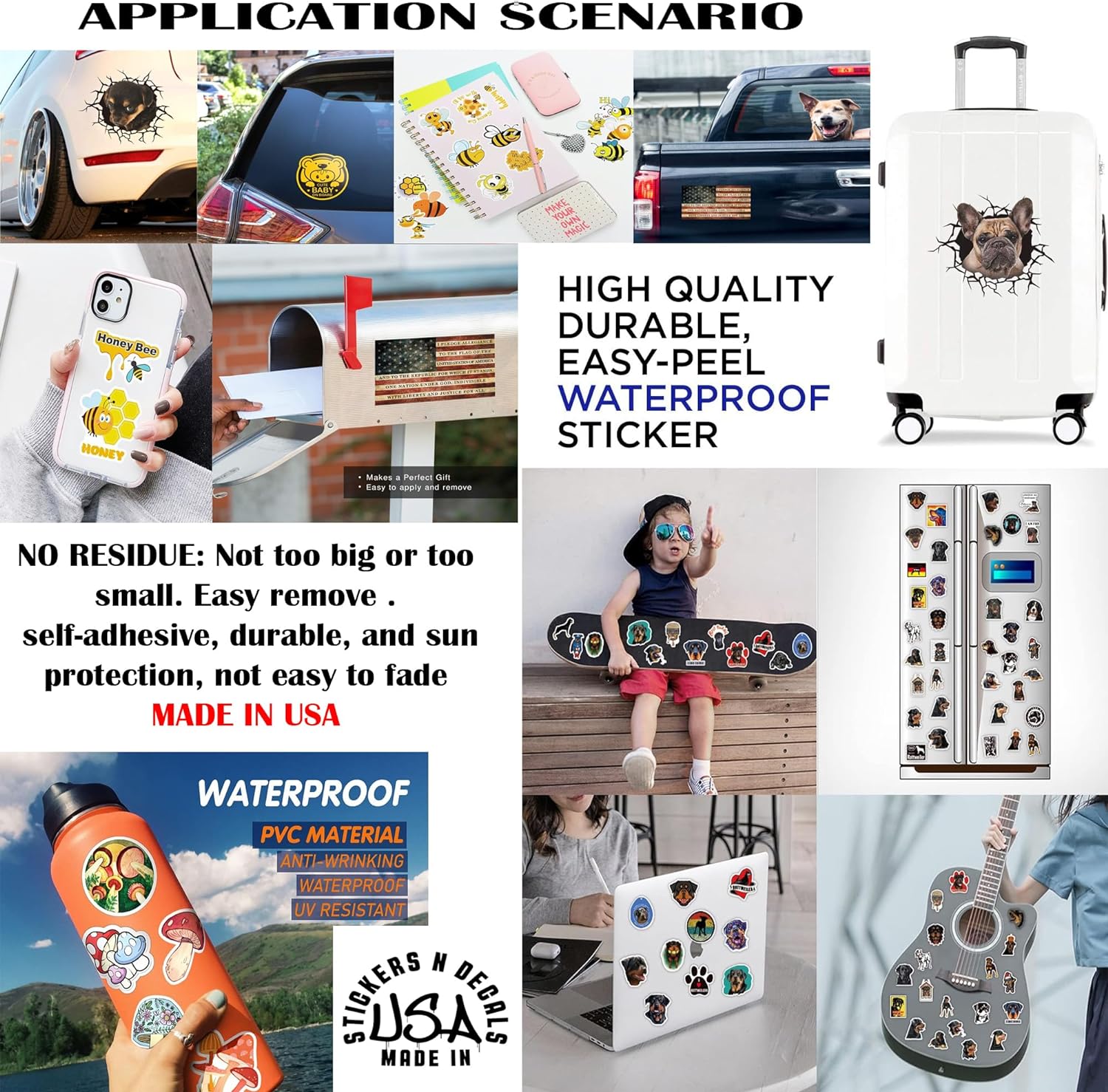 Live Deep Love Deep Sticker, Waterproof Vinyl Decal Sticker Indoor Or