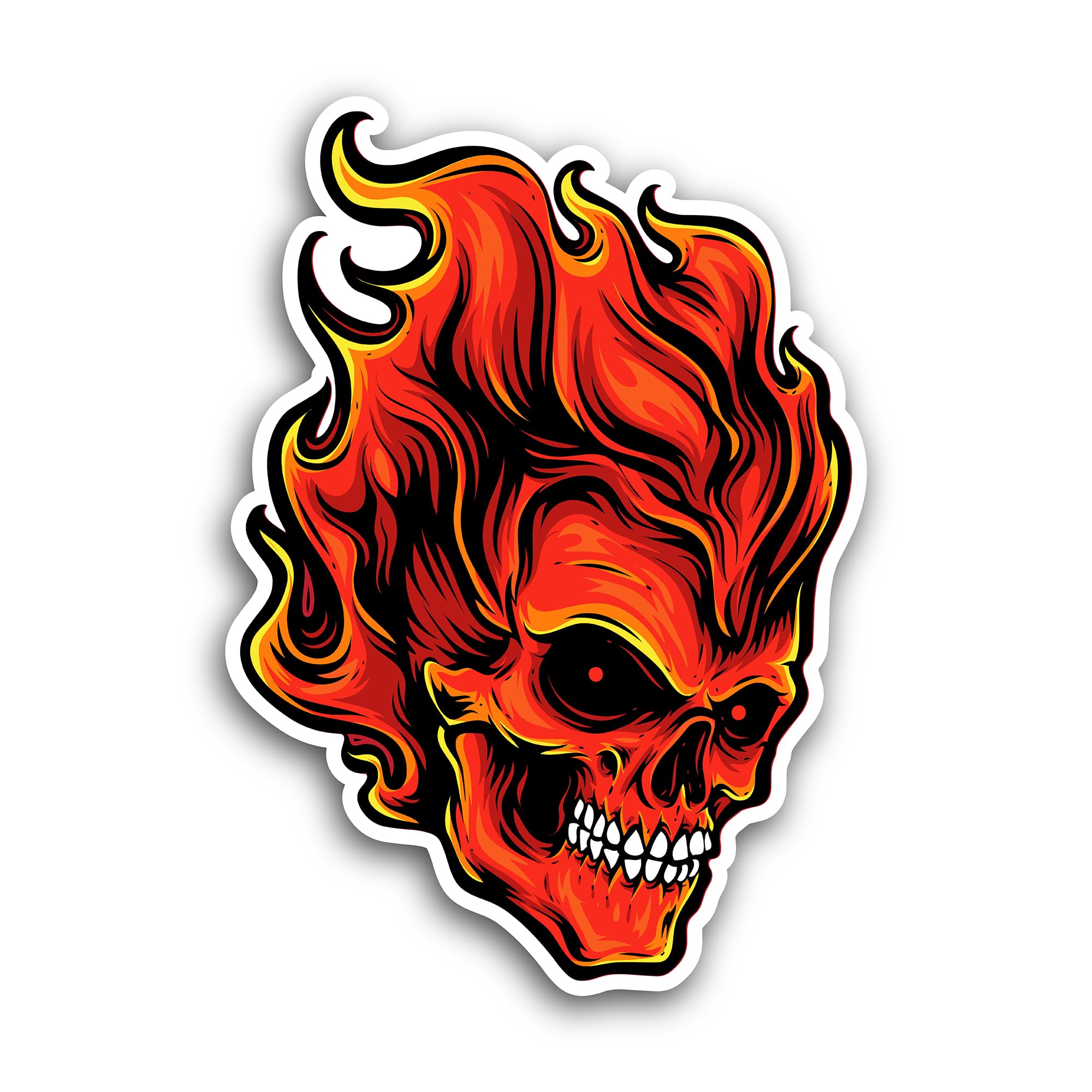 2 (Pieces) 2" and 3" Cheerful Drumming Monster Sticker, Waterproof Vinyl Decals for Many Purpose Lik