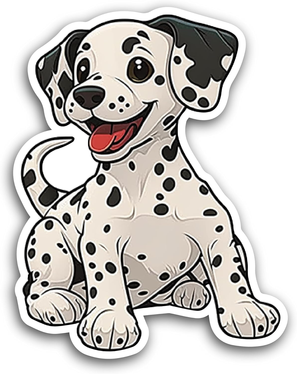 2 (Pieces) 3" and 5" Dalmatian Dog Sticker, Waterproof Vinyl Decals for Many Purpose Like Cars, Trucks, Laptops, Phones, Windows and More